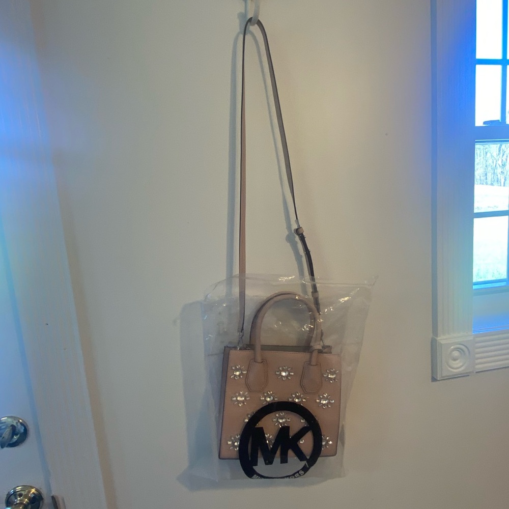 Michael Kors Rhinestone Mercer Bag, Ballet Pink